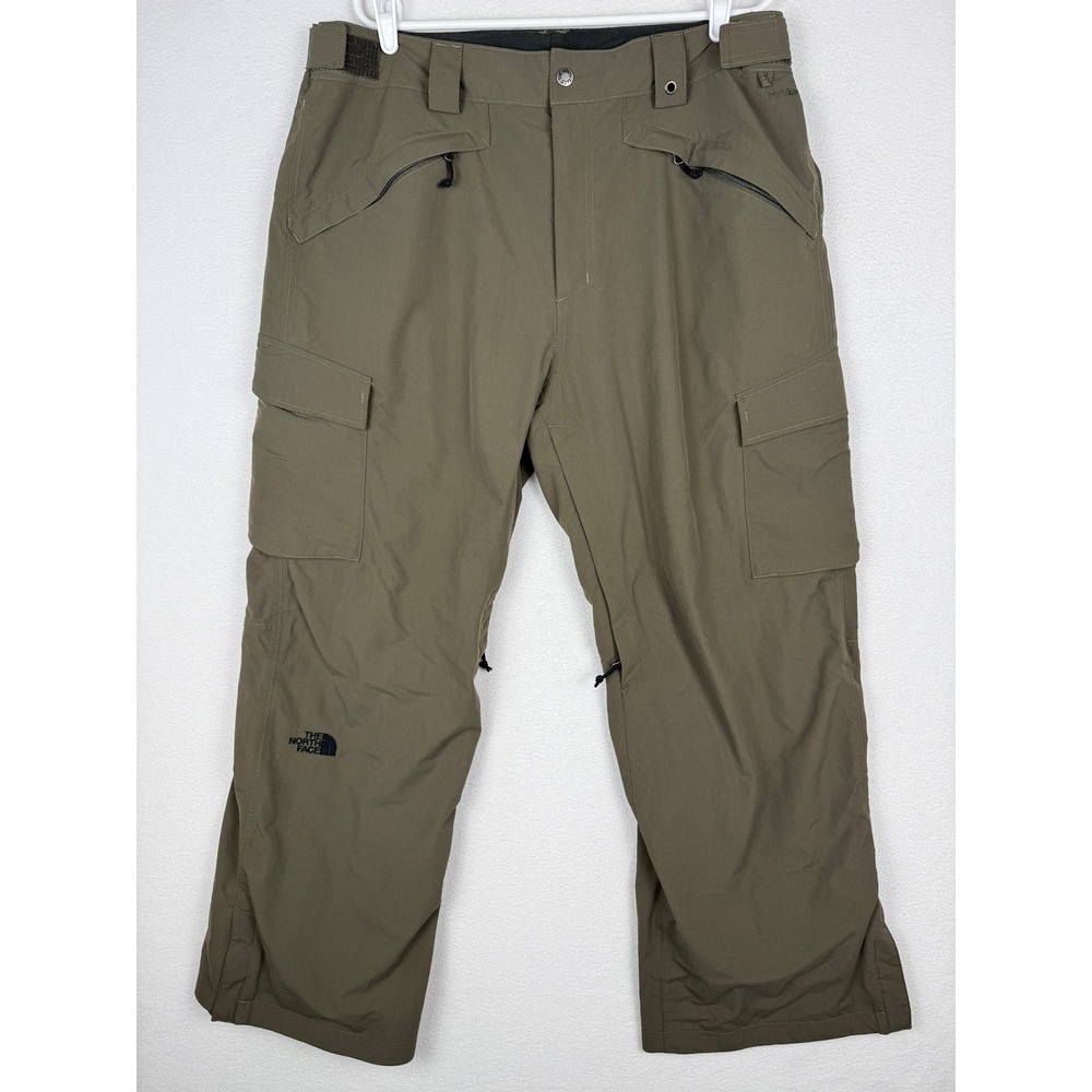 The North Face Snow Pants Mens XL Brown HyVent Waterproof Cargo Ski Snowboard